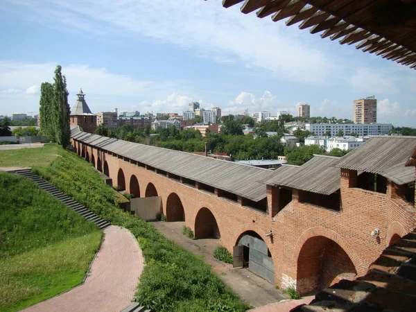Muralhas Kremlin Nizhny Novgorod — Fotografia de Stock