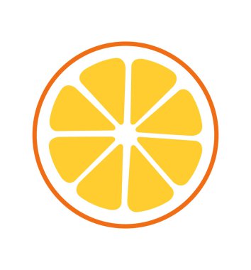 Beyaz arka plan üzerinde izole turuncu simge vektör çizim eps10