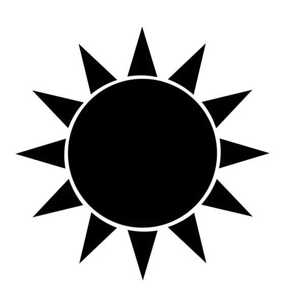 Illustrazione simbolo icona del sole isolato su vettore bianco — Vettoriale Stock