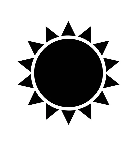 Illustrazione dell'icona del sole isolata su vettore di sfondo bianco — Vettoriale Stock