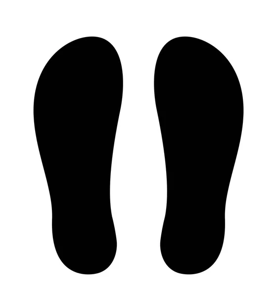 Fußabdruck Silhouette Symbol Vektor Illustration — Stockvektor