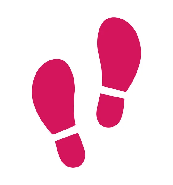 Fußabdruck Vektor Symbol Symbol menschlicher Fußabdruck Abbildung isoliert — Stockvektor