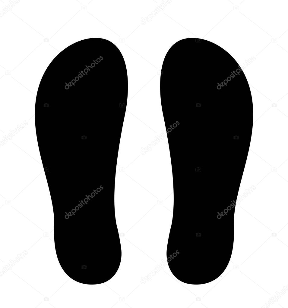 footprint silhouette  icon vector illustration 