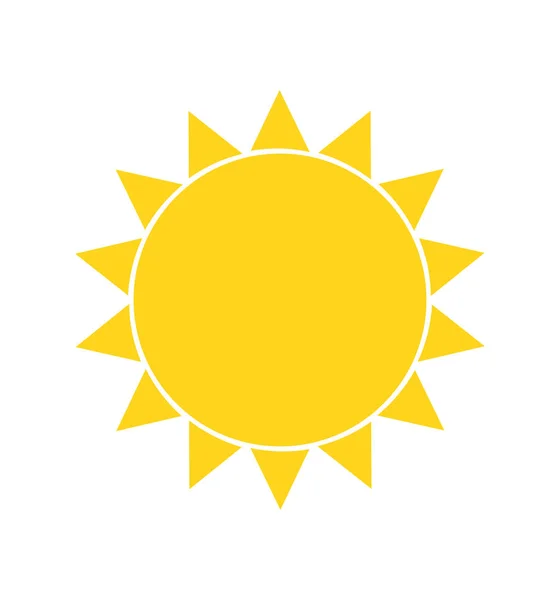 Słońce wektor kreskówka ikona ilustracja na białym tle — Wektor stockowy