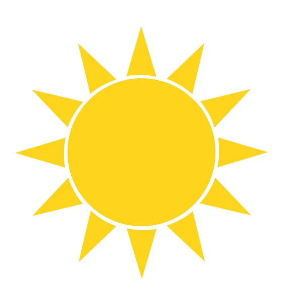 Sole cartone animato icona vettoriale illustrazione isolato su bianco — Vettoriale Stock