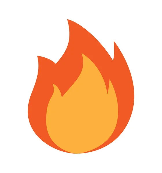 Icono de fuego llamas vector ilustración aislado en blanco — Archivo Imágenes Vectoriales