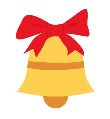  Noel çan simge düz vektör tasarlamak tatil üzerinde beyaz izole sembolü