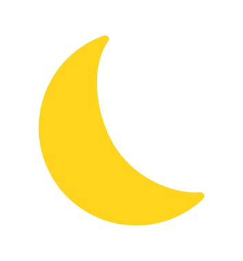 Beyaz arka plan vektör illüstrasyon izole ay simge