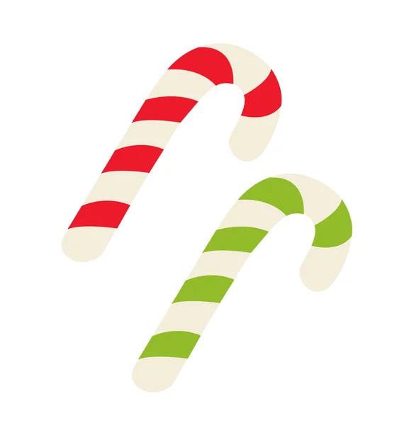 Сладкий тростник иконка плоский вектор изолирован на белом Рождество и Новый год — стоковый вектор