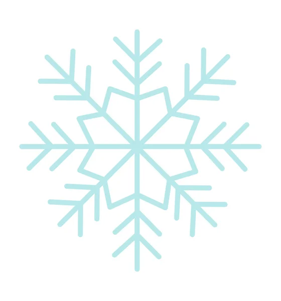 Ícone floco de neve azul isolado no fundo branco vetor ilustração eps 10 — Vetor de Stock