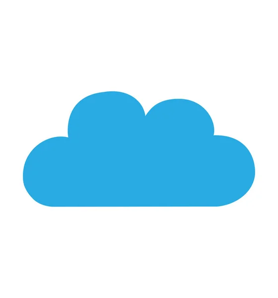 Icona nuvola piatta isolata su sfondo bianco illustrazione vettoriale — Vettoriale Stock