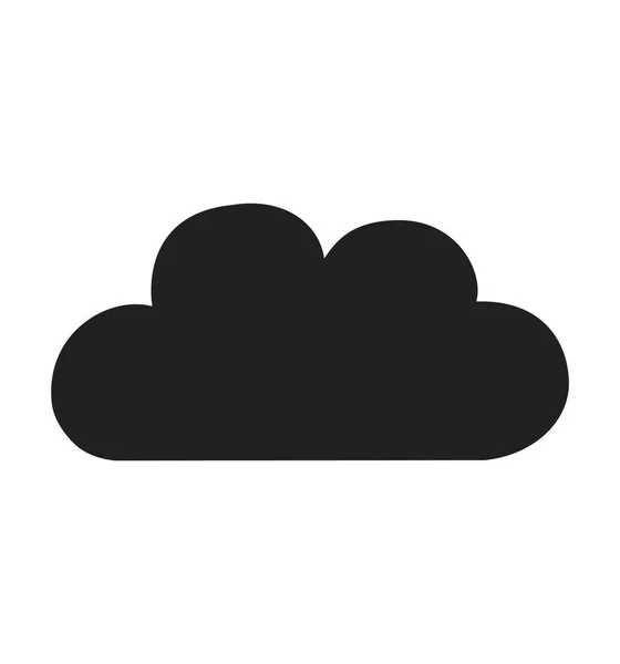 Illustrazione vettoriale dell'applicazione mobile del pittogramma cielo vettoriale icona nuvola — Vettoriale Stock