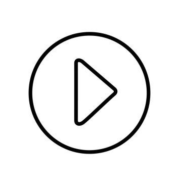 Anahat oyun video vektör simge medya illüstrasyon izole beyaz 