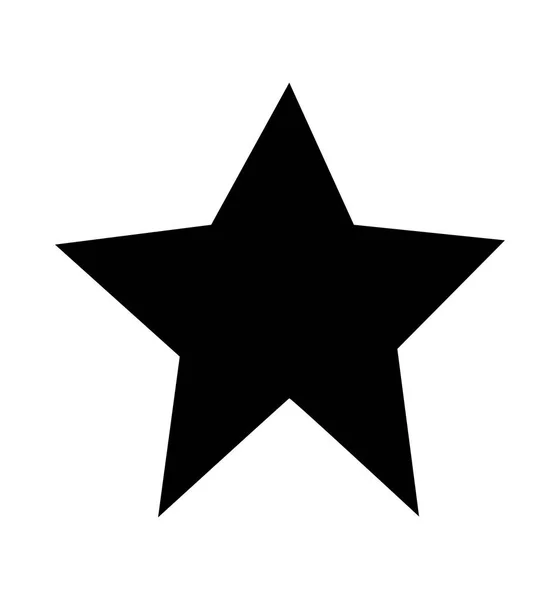 Ícone de estrela preta símbolo de vetor isolado decoração —  Vetores de Stock
