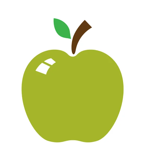 Illustration vectorielle icône pomme verte isolée sur blanc — Image vectorielle