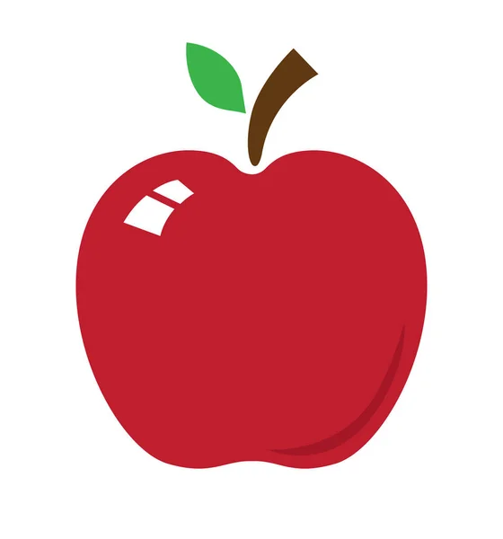Illustration vectorielle icône pomme rouge isolée sur blanc — Image vectorielle