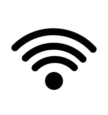 Wifi sinyal simgesi simge vektör çizim üzerinde beyaz izole 