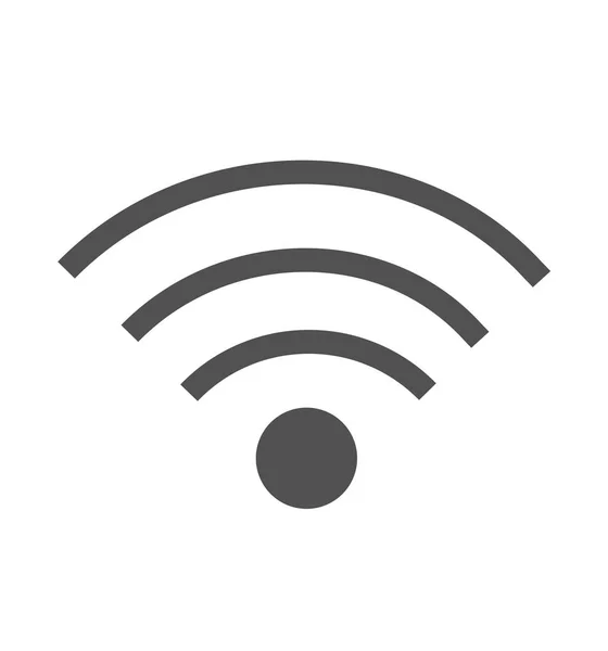 WiFi sinyal tam güç bağlantı simge vektör çizim üzerinde beyaz izole 