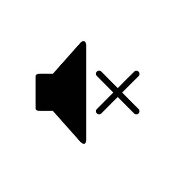 Hoparlör ses düzeyi oyun simge vektör çizim üzerinde beyaz izole kapatmak 