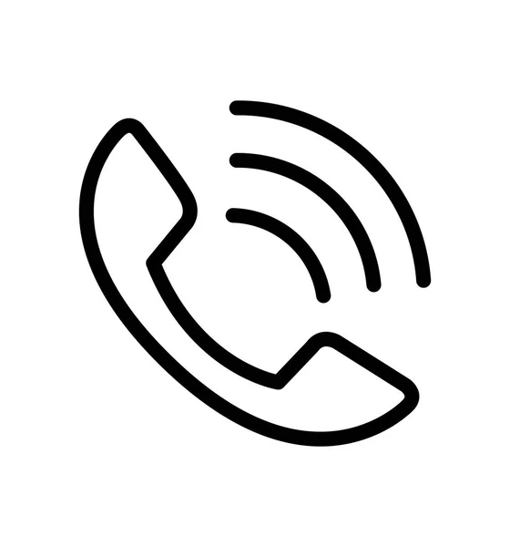 Call line icon vector plat izolat pe fundal alb — Vector de stoc