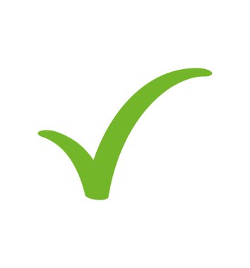 Düğme listesi simgesini onay simge vektör onay işareti simgesini kontrol