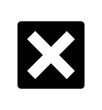 X simgesi üzerinde beyaz arka plan simge vektör illüstrasyon izole işareti çapraz   