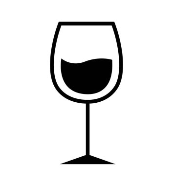 Wine glass icon or alcohol icon vector flat sign symbols illustration isolated on white