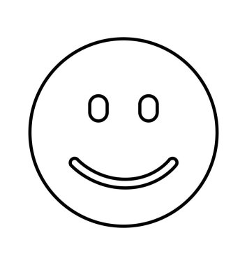 Gülen çizgi vektör mutlu yüz vektör düz beyaz izole