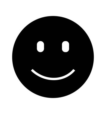 Beyaz arka plan üzerinde izole gülümseme simge düz vektör