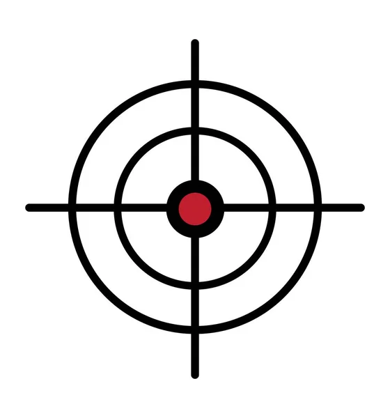Gambar vektor fokus ikon target diisolasi pada warna putih - Stok Vektor