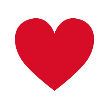 İzole kırmızı kalp vektör simge vektör Sevgililer 