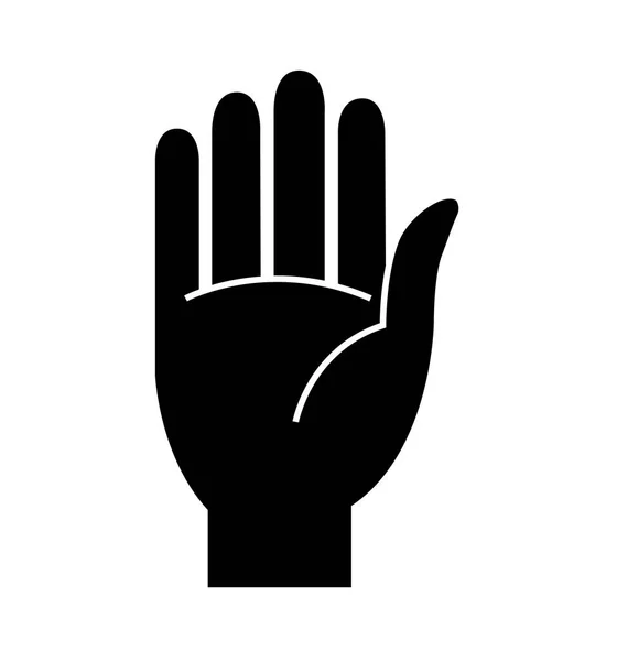 Зупинити піктограму плоскої руки вектор плоского символу ізольовано на білому — стоковий вектор