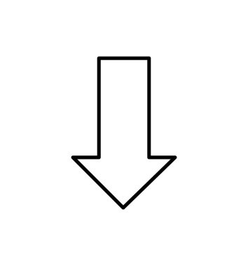 Anahat ok simgesi beyaz arka plan vektör illüstrasyon izole indir 