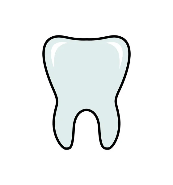 Icono plano de línea de dientes vector dental ilustración aislada en blanco — Archivo Imágenes Vectoriales