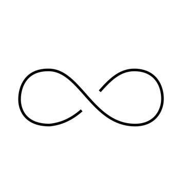 Anahat sonsuzluk simgesi vektör illüstrasyon izole beyaz sembolü