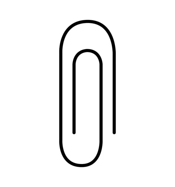 Paper clip symbol icon vector illustration isolated — Stock Vector