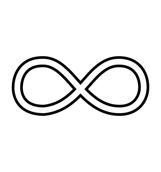 Vetor de símbolo de ícone ilimitado isolado no fundo branco — Vetor de Stock