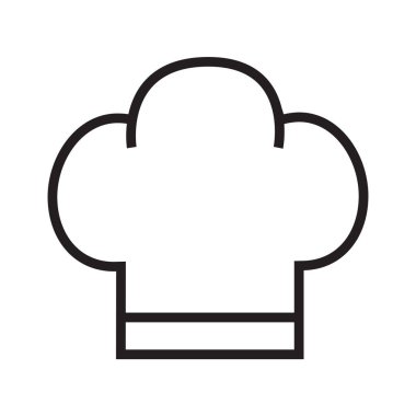 Beyaz arka plan illüstrasyon Chef şapka vektör pişirme şapka üzerinde Pişirme şapka simge hattı