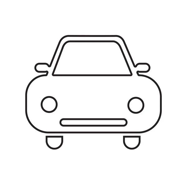 Car icon vector silhouette isolated on white background — Stock Vector