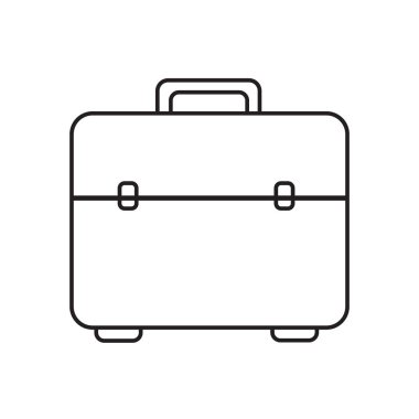 beyaz arka plan vektör illüstrasyon izole çanta simgesi anahat