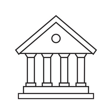banka simge hattı adliye, kütüphane, hükümet belediye binası, vektör