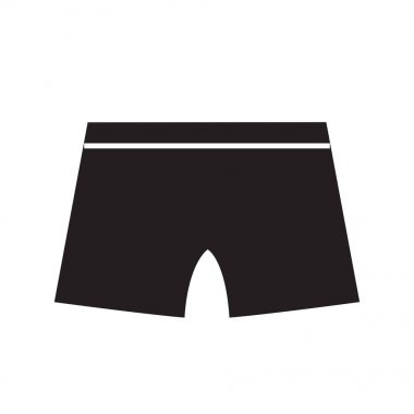 İç çamaşırı vektör silueti vektör çizimi izole edildi