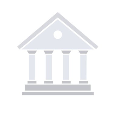 banka simgesi adliye, kütüphane, hükümet belediye binası, vektör illu