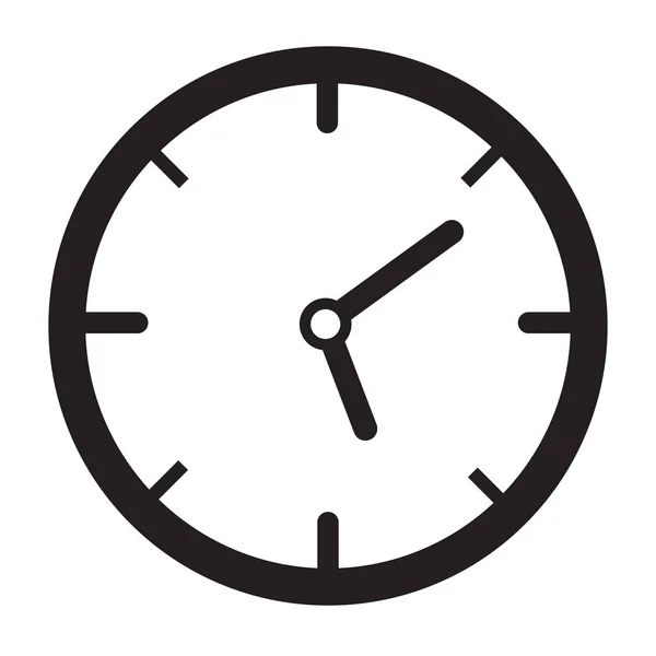 Klokpictogram tijd horloge vector geïsoleerd op wit — Stockvector