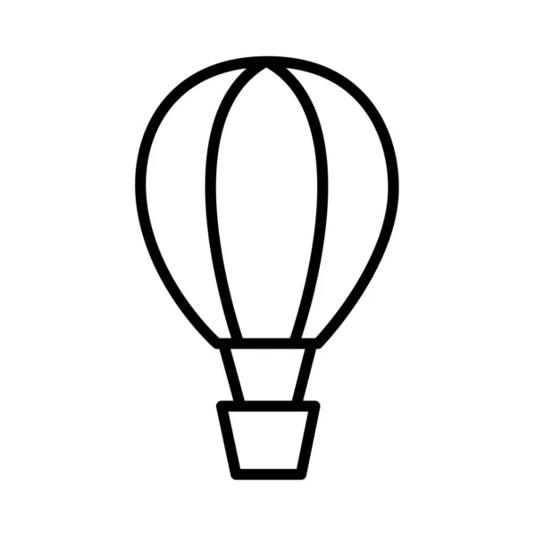 Hőlégballon vázlat ikon vektor elszigetelt — Stock Vector