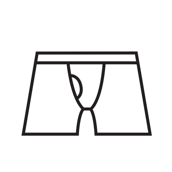 Overzicht ondergoed pictogram geïsoleerde vector illustratie beroerte — Stockvector