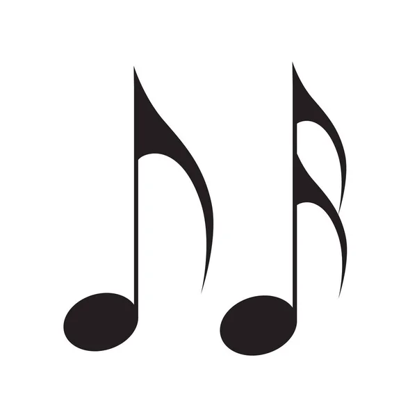 Müzik notası simgesi vektörü beyaz üzerinde izole