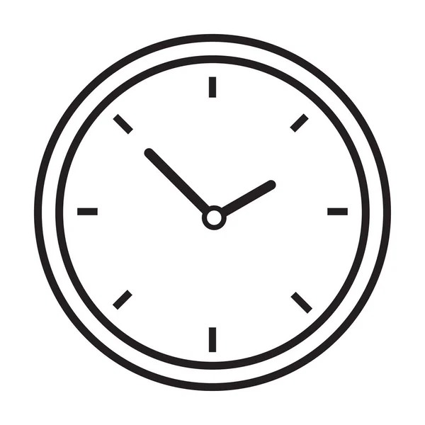 Klokpictogram tijdlijn vector geïsoleerd op wit — Stockvector
