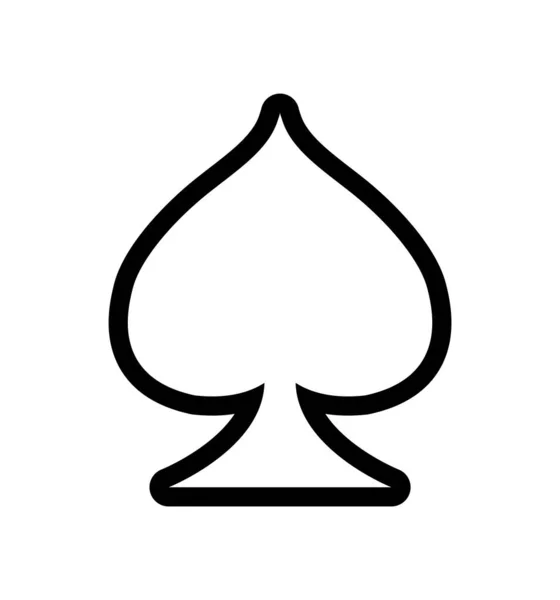 Ikona hrací karty ilustrace kasino symbol hrací karty znamení — Stockový vektor