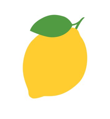 Beyaz arka plan üzerinde izole limon vektör simge tasarlamak